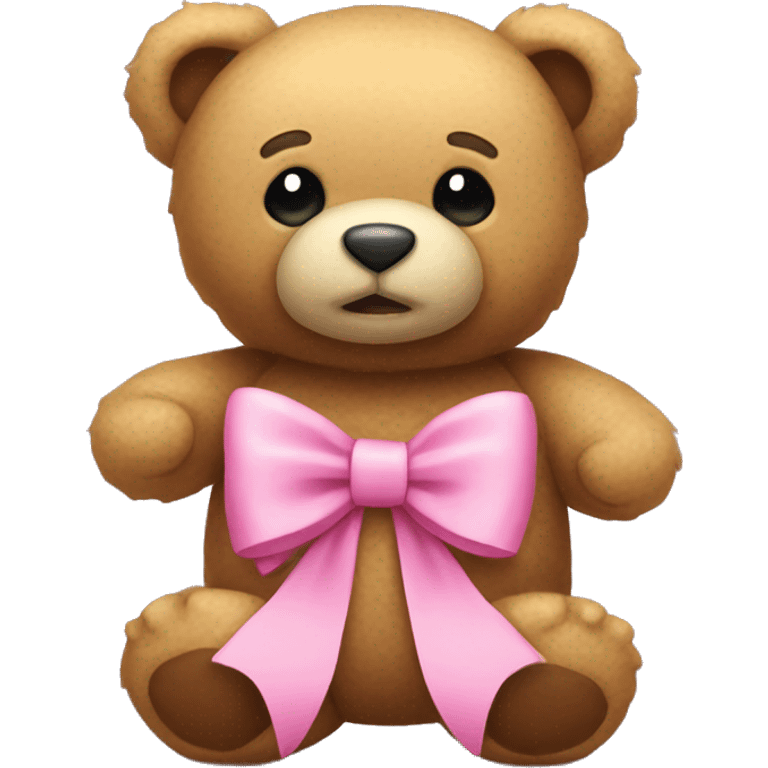 Teddybear with a pink bow emoji