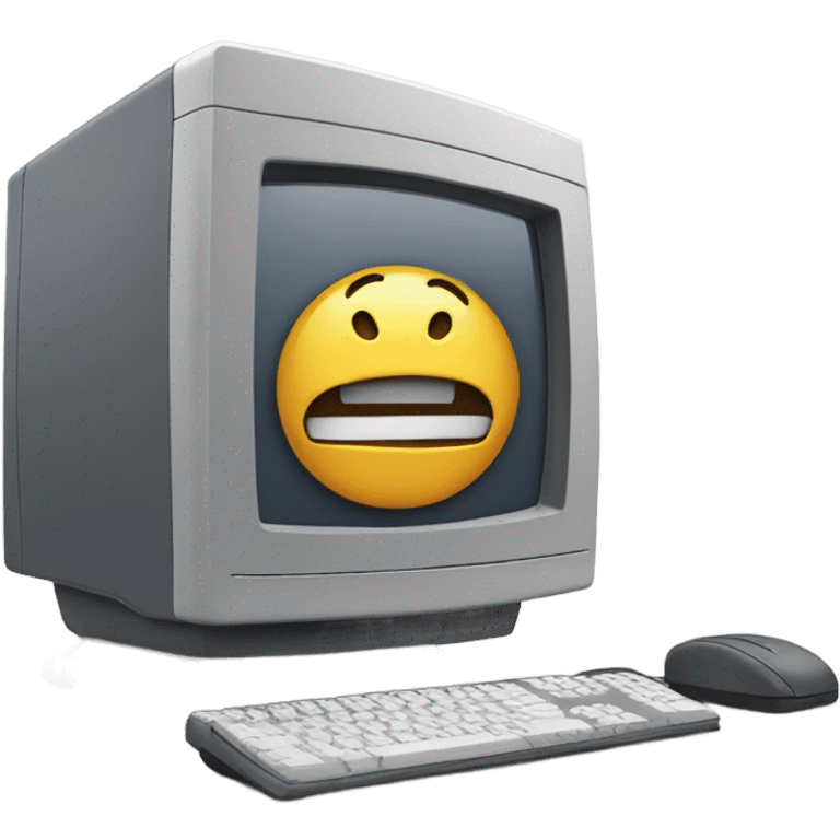 Emoji of a desktop computer with Python code on the screen ￼ emoji