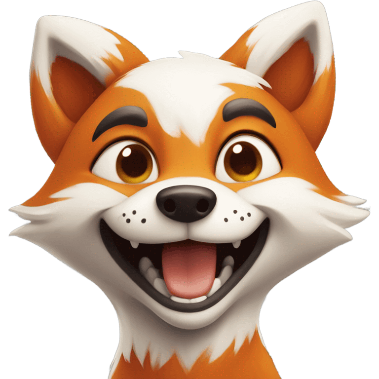 kawaii fox crazy emoji