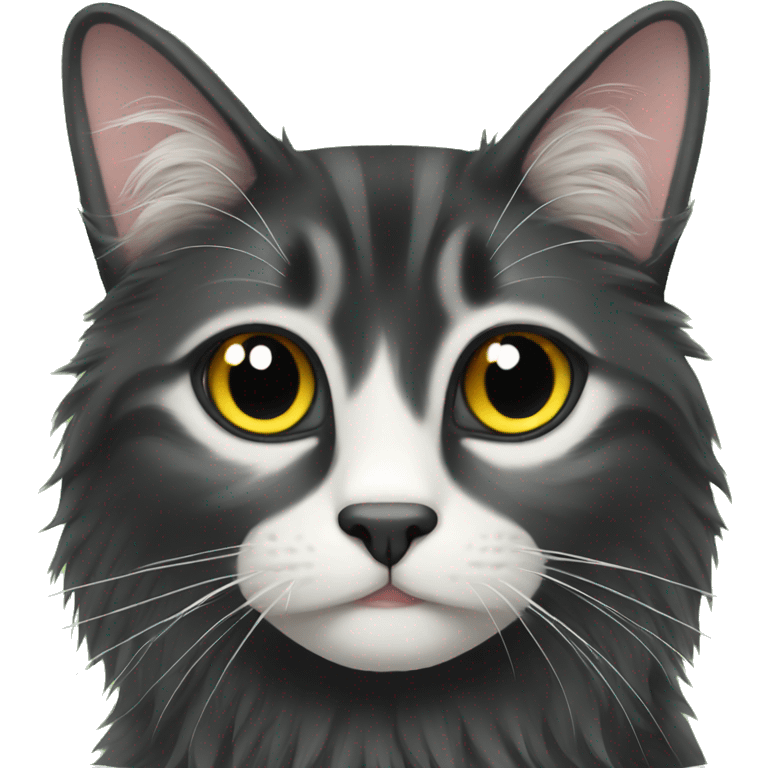 norwegian forest black cat emoji