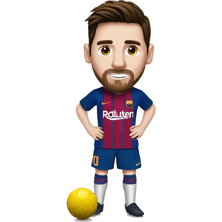 messi is dribbling the football emoji