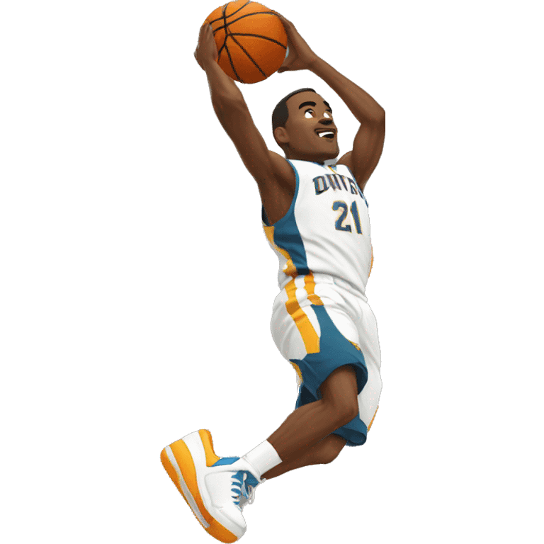 a basketball player dunking emoji