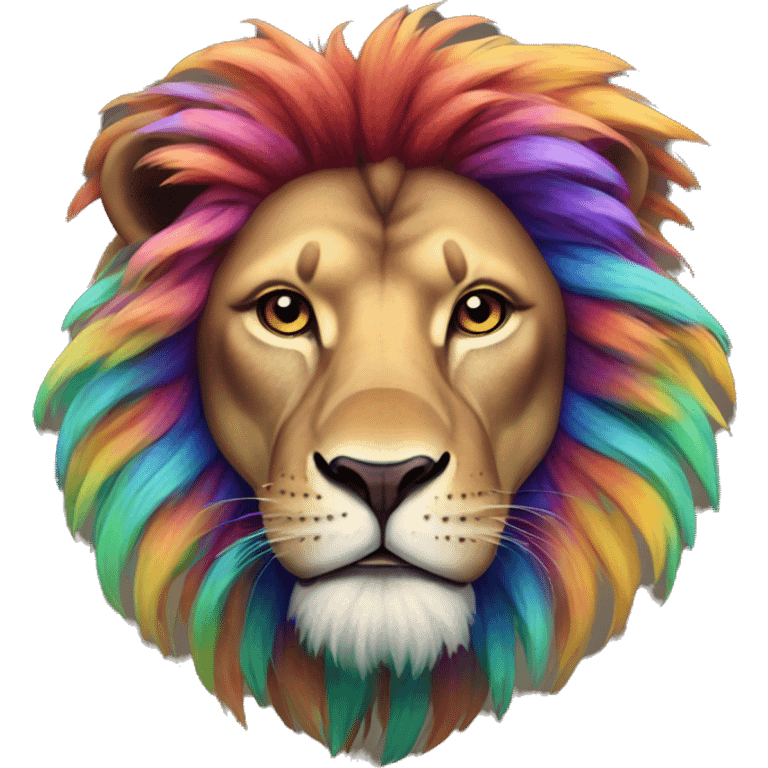 Trippy lion emoji