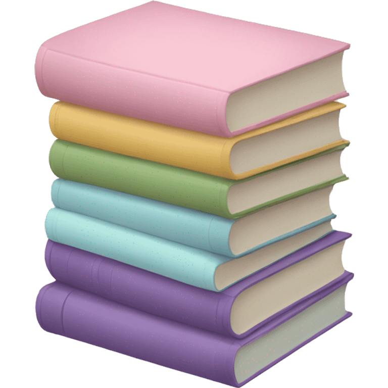 a pastel set of books emoji