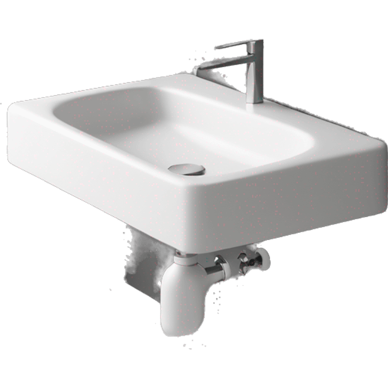 One wash basin simple modern front side view emoji