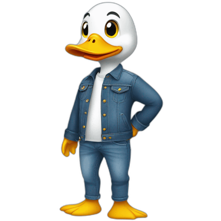 duck wearing jeans emoji