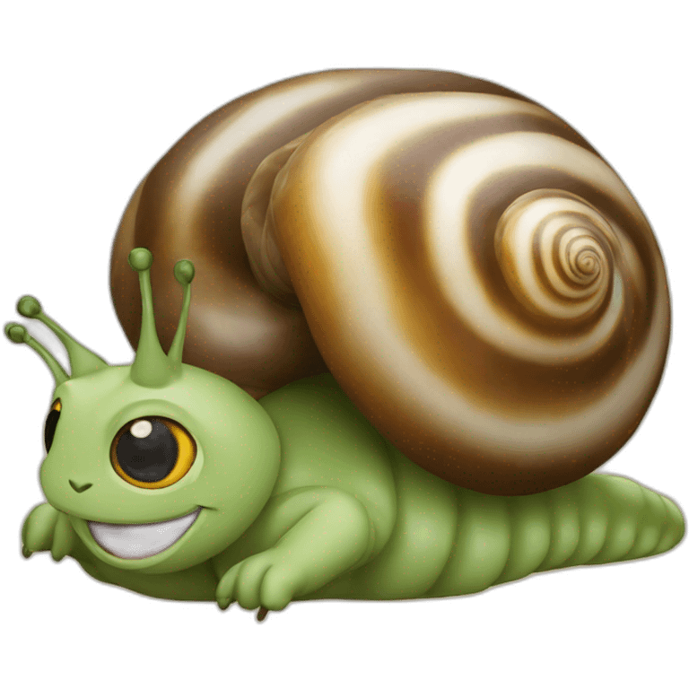 Un escargot sur un chat emoji