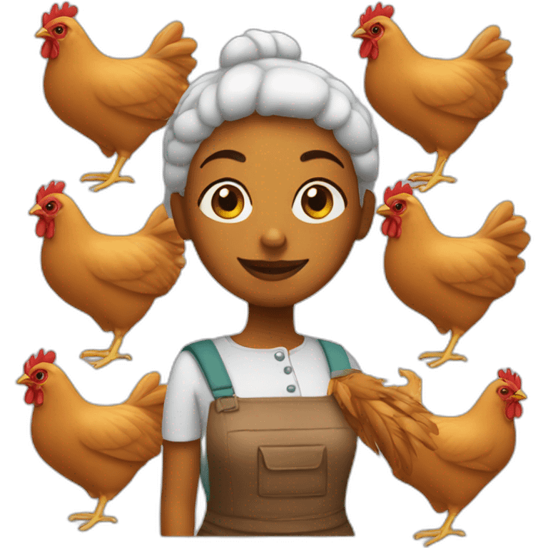 Chicken lady emoji