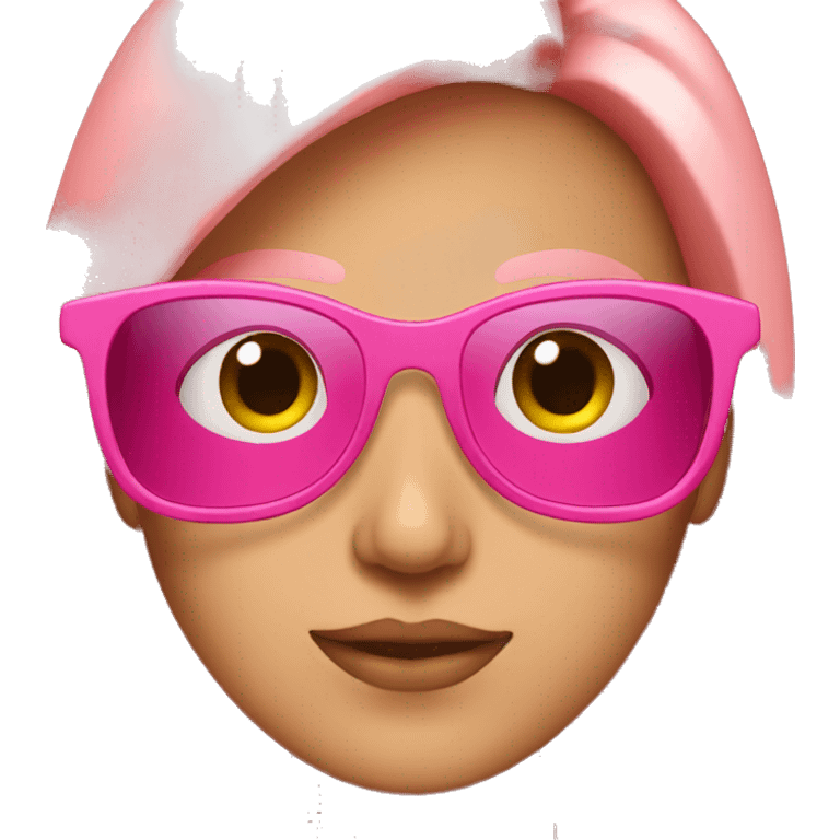 Pink sunglasses  emoji