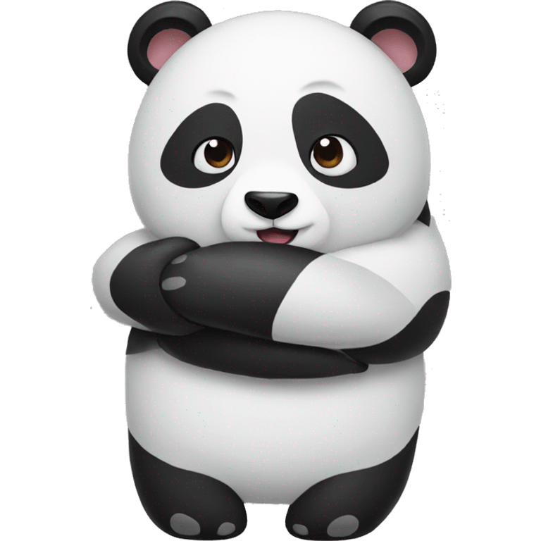 Panda hug emoji