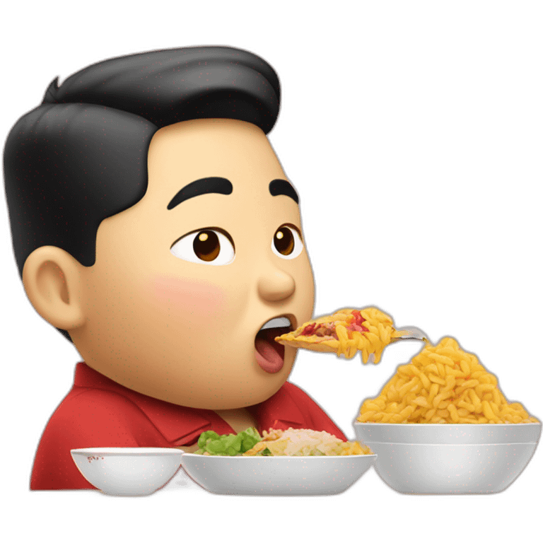 kim jong un eating emoji