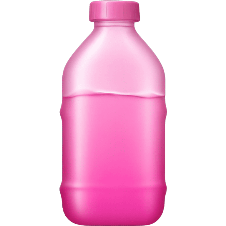 plastic bottle with crystaline pink liquid emoji