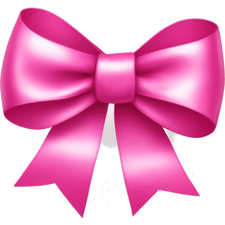 pink shiny bow ribbon  emoji