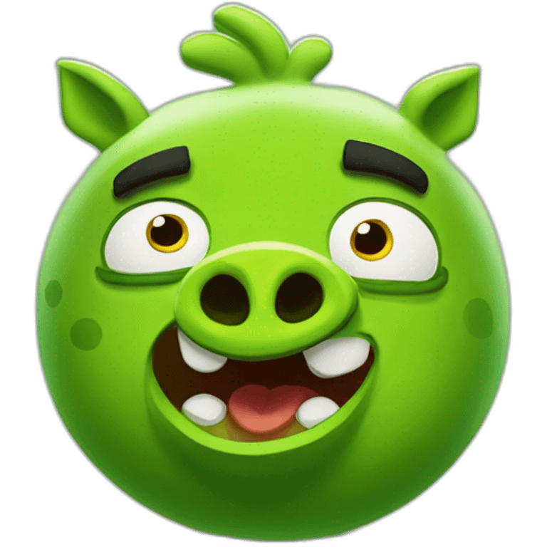 The green pig from Angry Birds rules the birds emoji