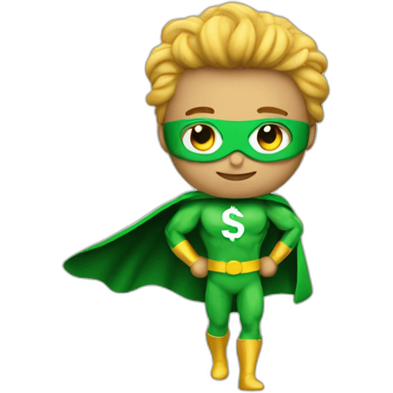 super hero with cash emoji