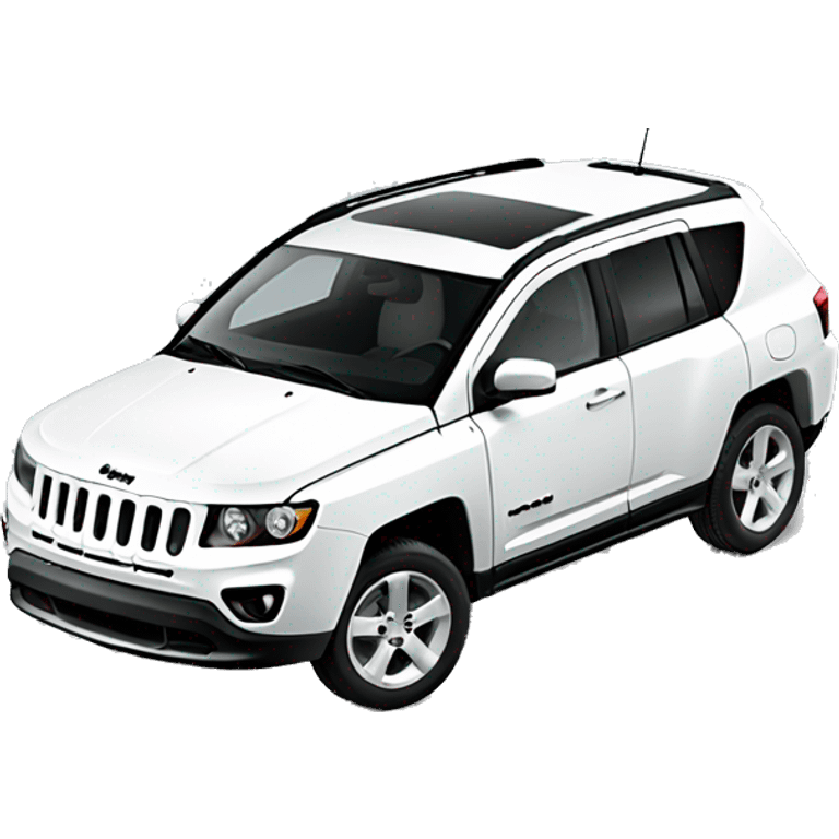 White 2013 Jeep Compass realistic  emoji