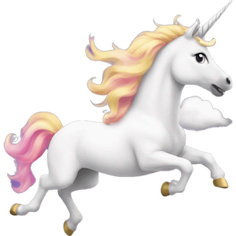 Unicorn flying  emoji