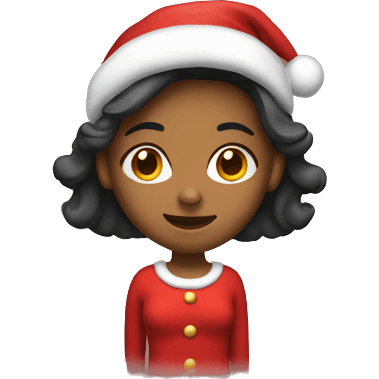 a girl in a santa suit emoji