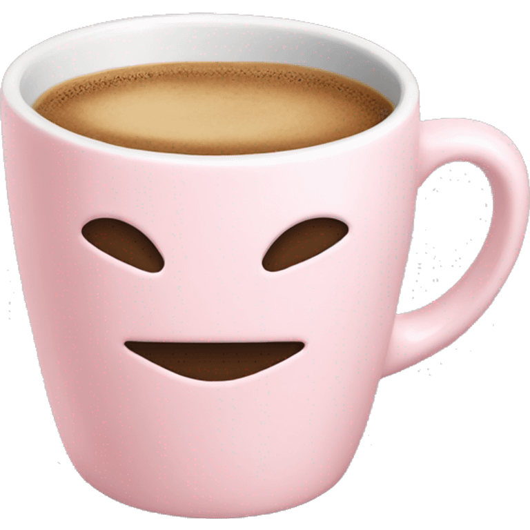 Pale pink ceramic coffee cup emoji