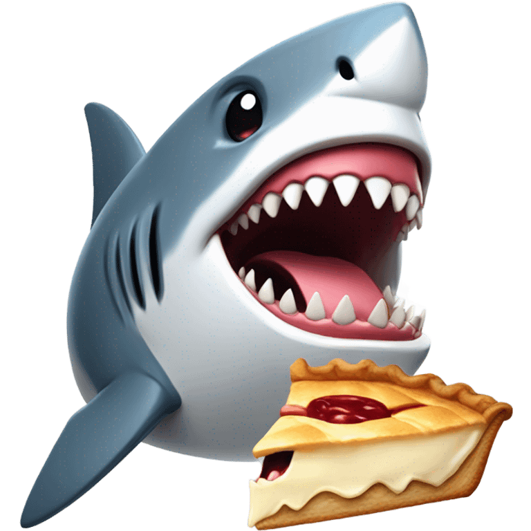 Shark eating pie emoji