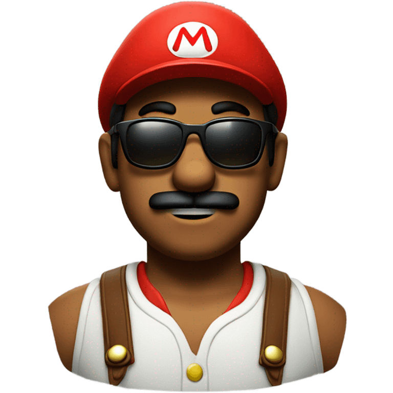 Mario with sunglasses emoji