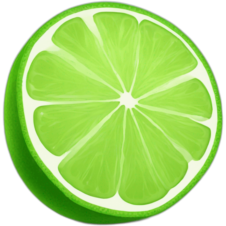 Cute slice of lime emoji