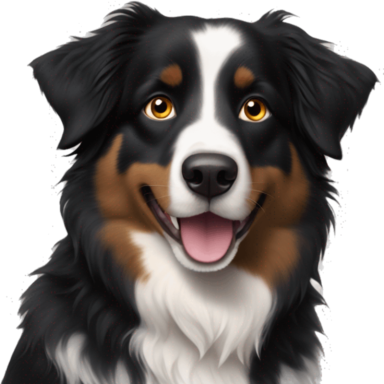 Black tri Australian shepherd emoji