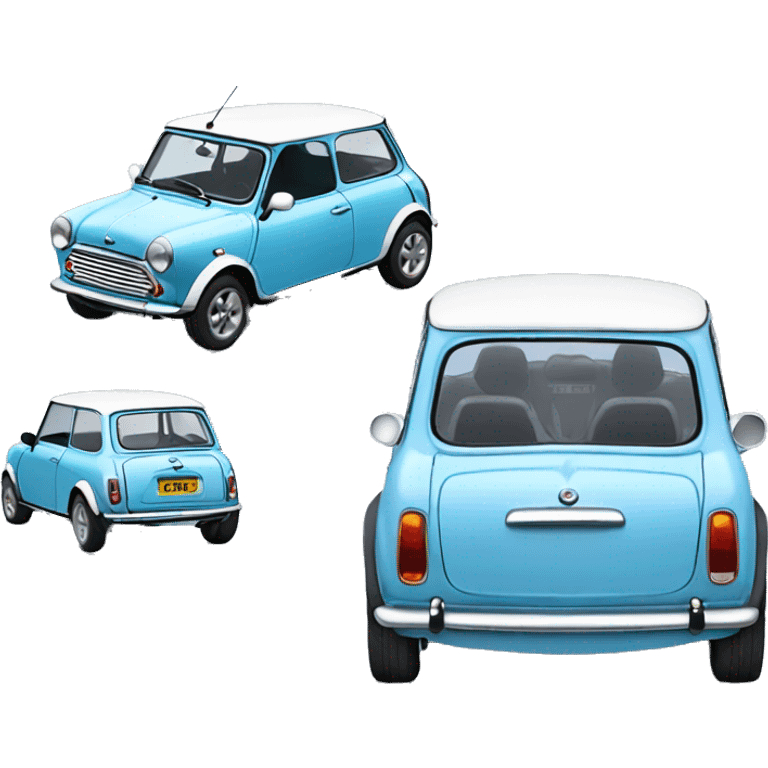 Light blue mini cooper  emoji