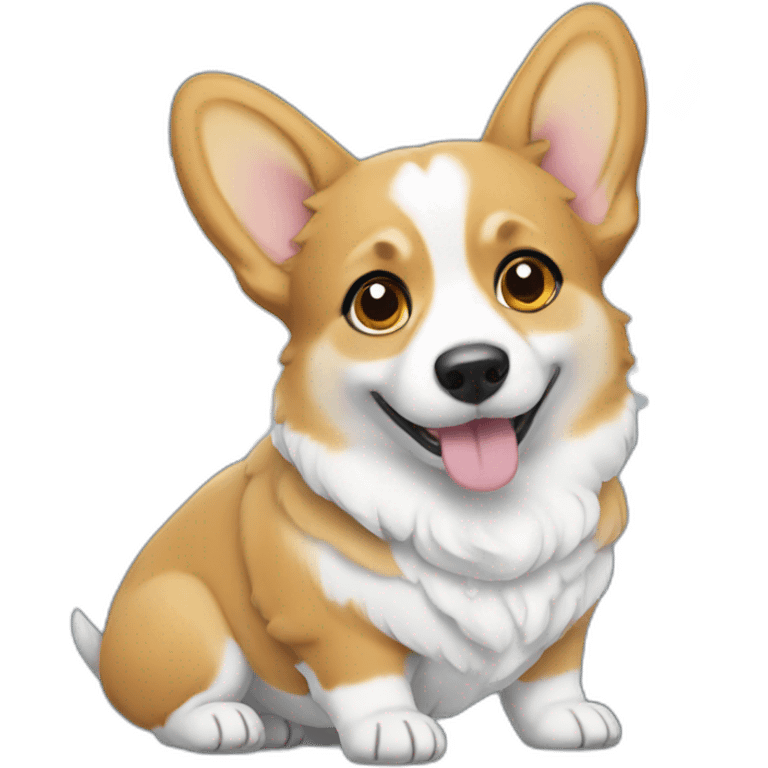 angel corgi emoji