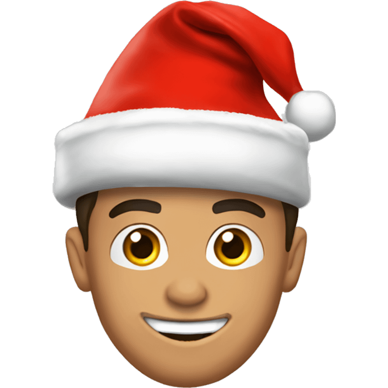 cristiano ronaldo with santa hat emoji