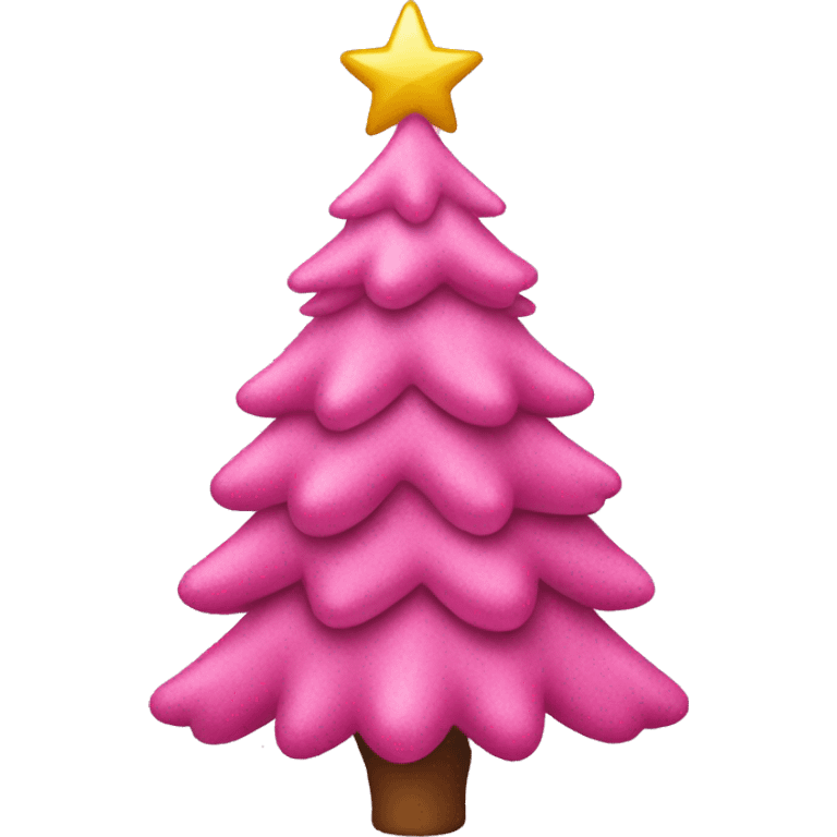 Pink Christmas tree emoji