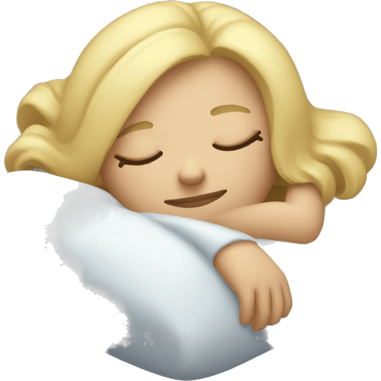 Sleeping blonde  emoji