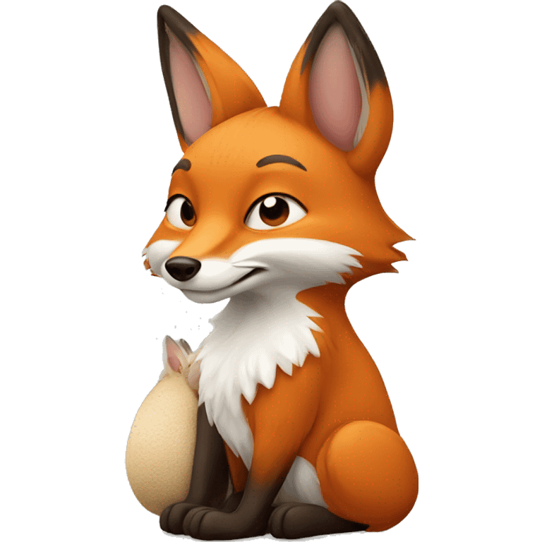 fox with rabbit emoji