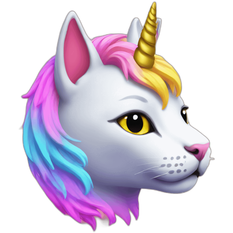 cat unicorn neon emoji