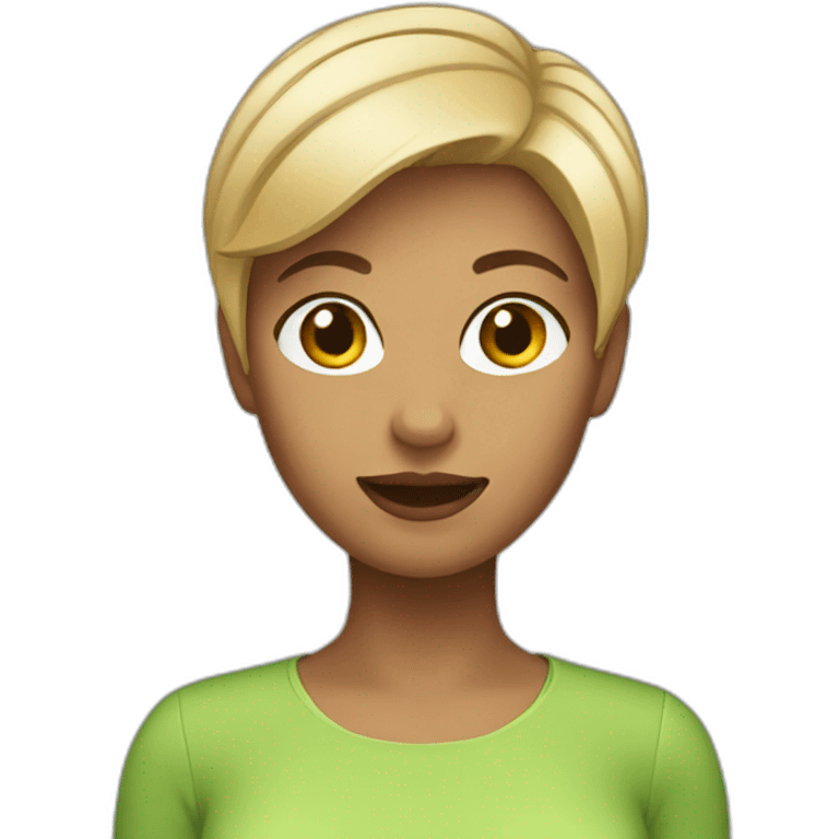 Create a female emoji with short hair emoji