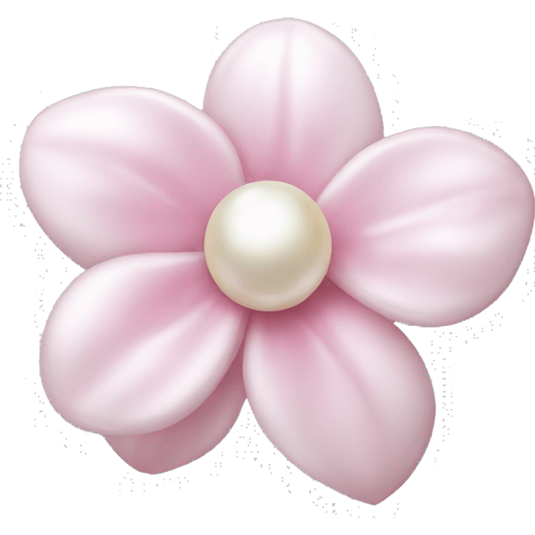 Pearl light pink flower emoji