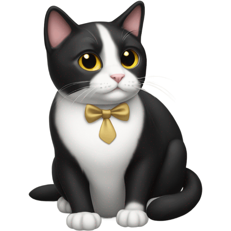 Tuxedo cat emoji