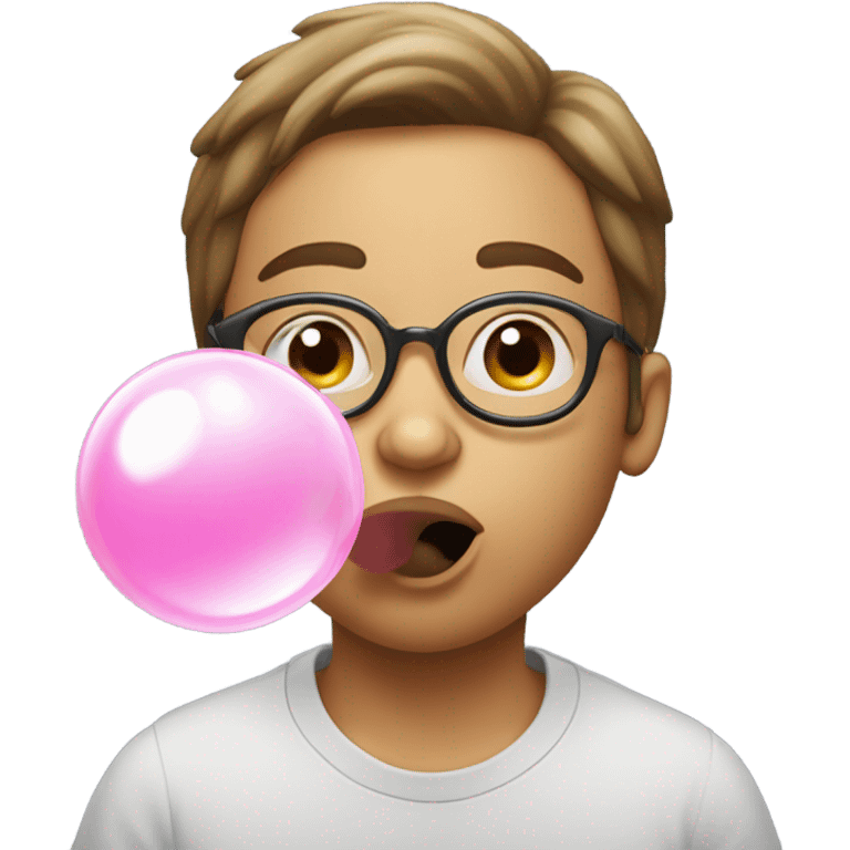 Person blowing bubblegum emoji