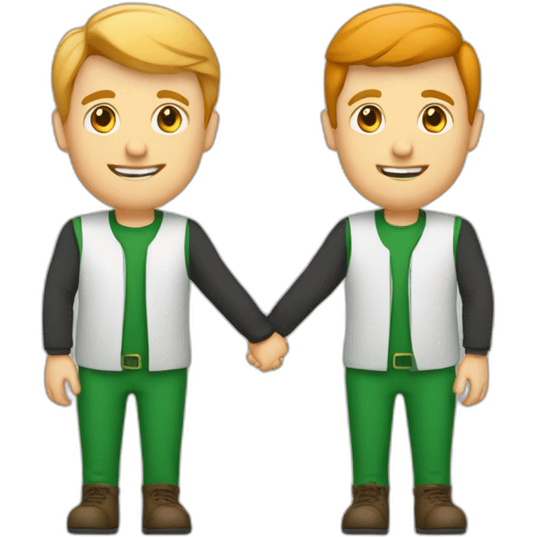 3 Irish software engineers holding hands emoji