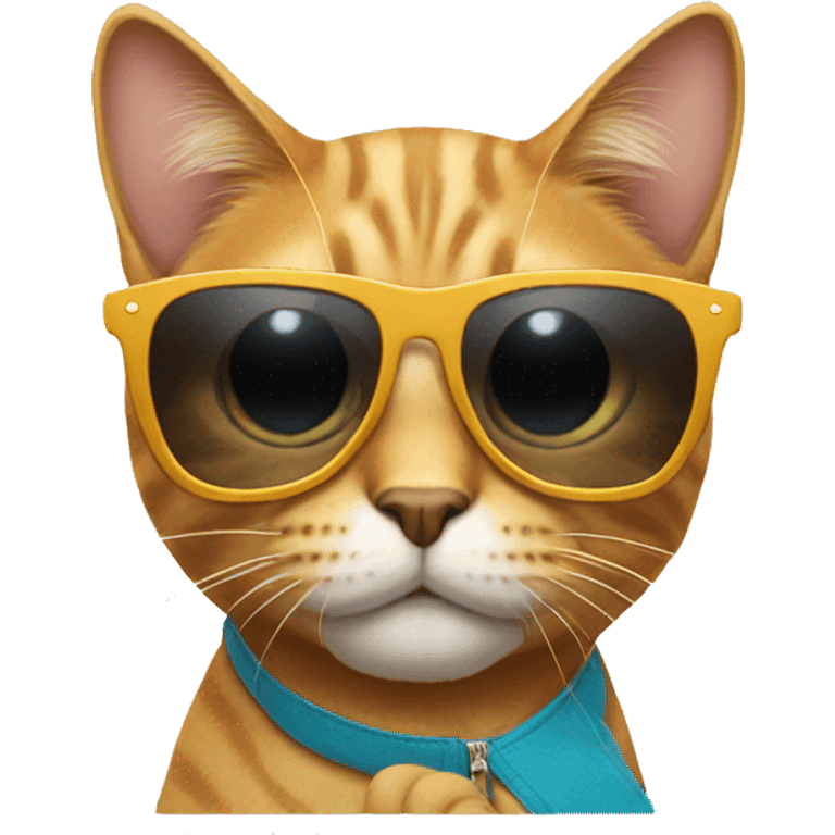 Cat with sunglasses emoji