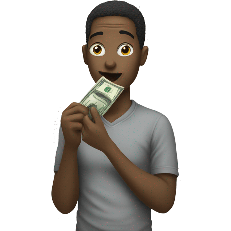 someone eating money emoji