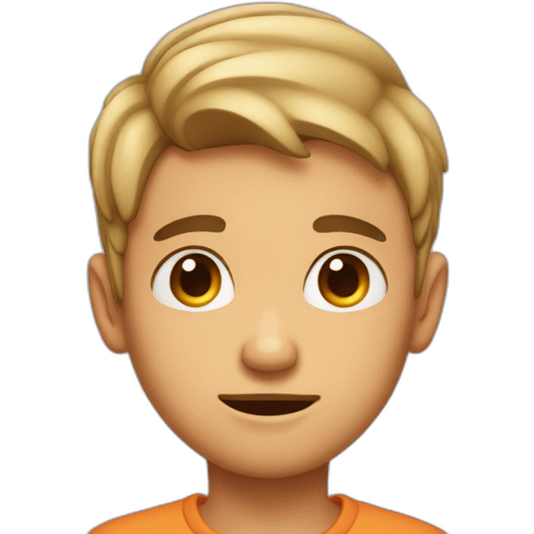 Boy raising eye brow emoji