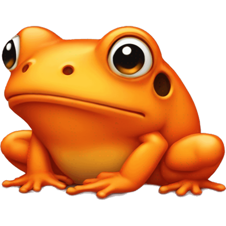 sad orange frog emoji