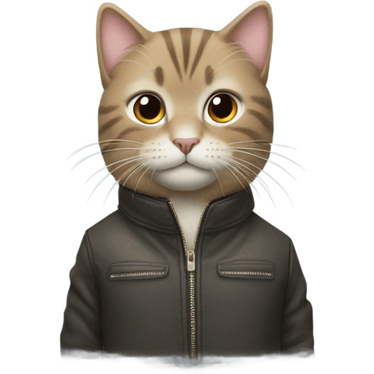 Cat wear jacket  emoji