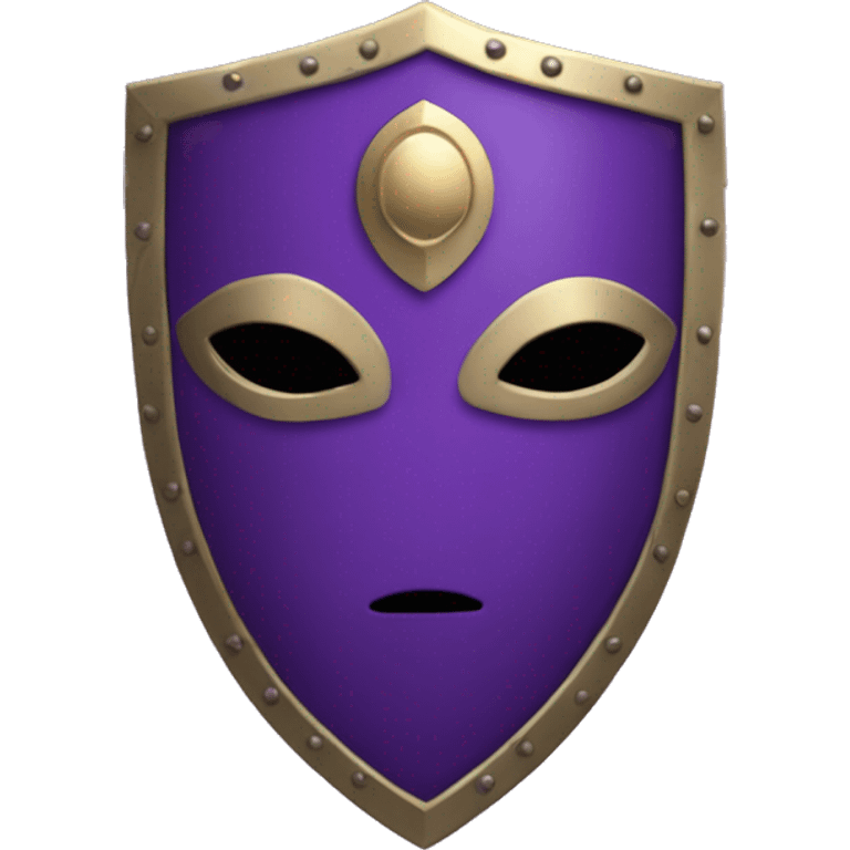 gladiator shield purple with eyes  emoji