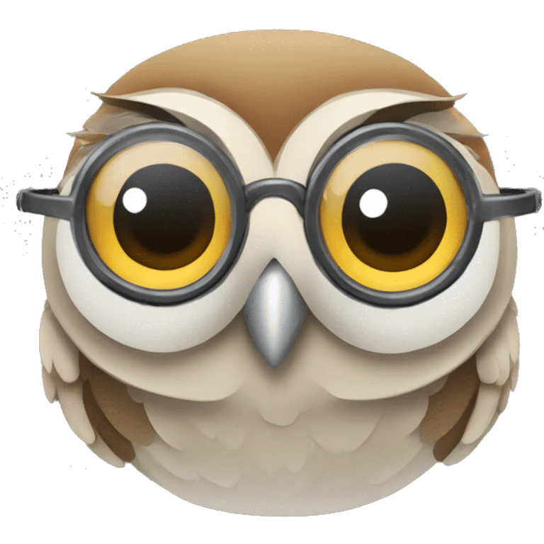 owl who tell a story with monocle emoji