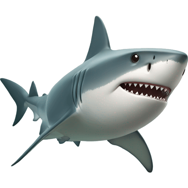 Shark with a top h emoji