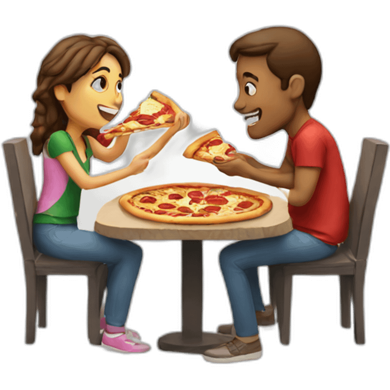 couple eating pizza emoji