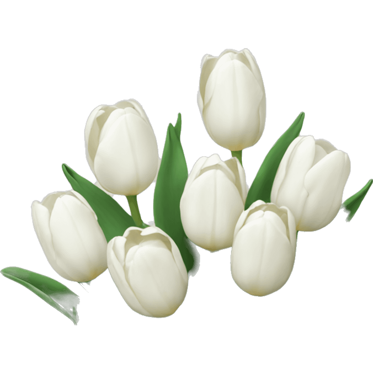 White Tulips  emoji