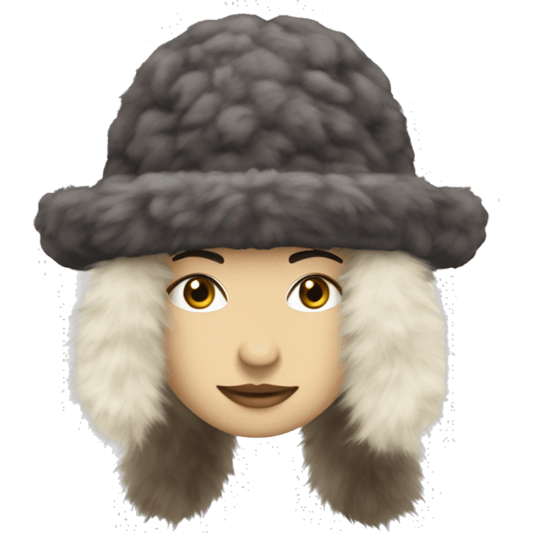 pin k fur hat for winter emoji